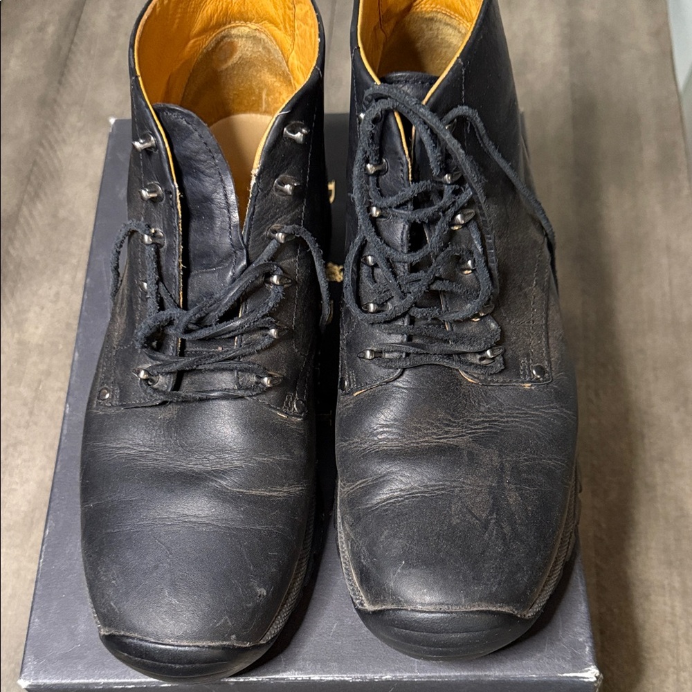 Ralph Lauren Black Leather Men's Boots